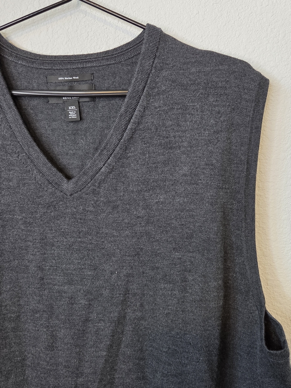 Nordstrom 100% Merino Wool V-Neck Sweater Vest, Mens Size XXL